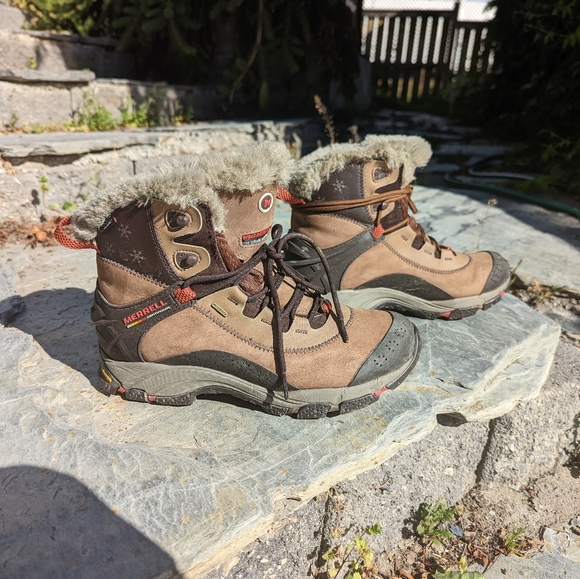 Merrell Thermo Arc Brindle 6 Waterproof Continuum Vibram Hiking Boots Sz 8 - Picture 8 of 11